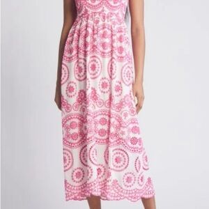 SOLD 
Chelsea28 Pink and White Maxi Dress